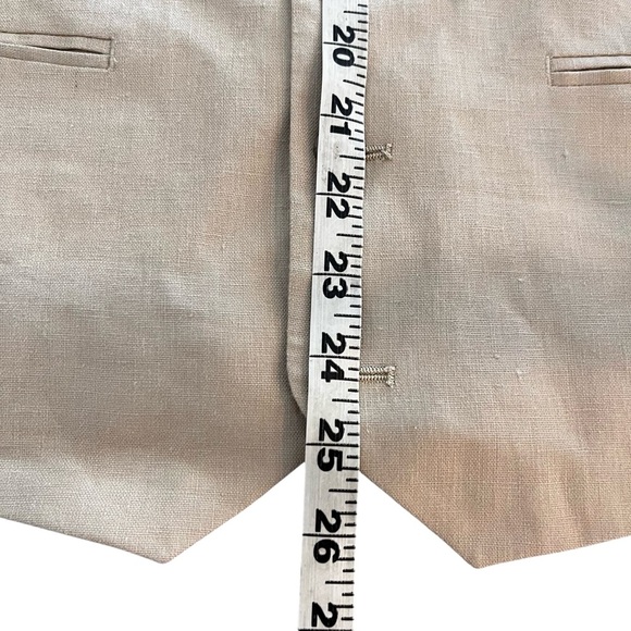NWT Pronto Uomo Platinum Beige Linen Vest Small - Picture 6 of 7